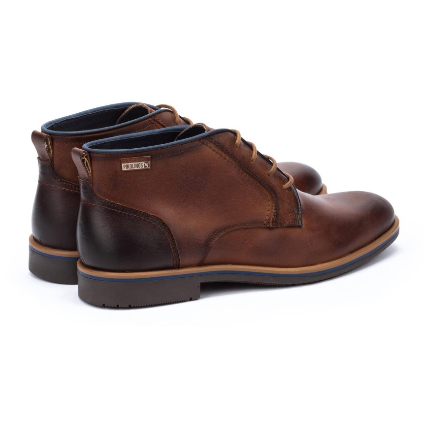 Men's Pikolinos LEON Ankle Boots Brown | NZ LA78935